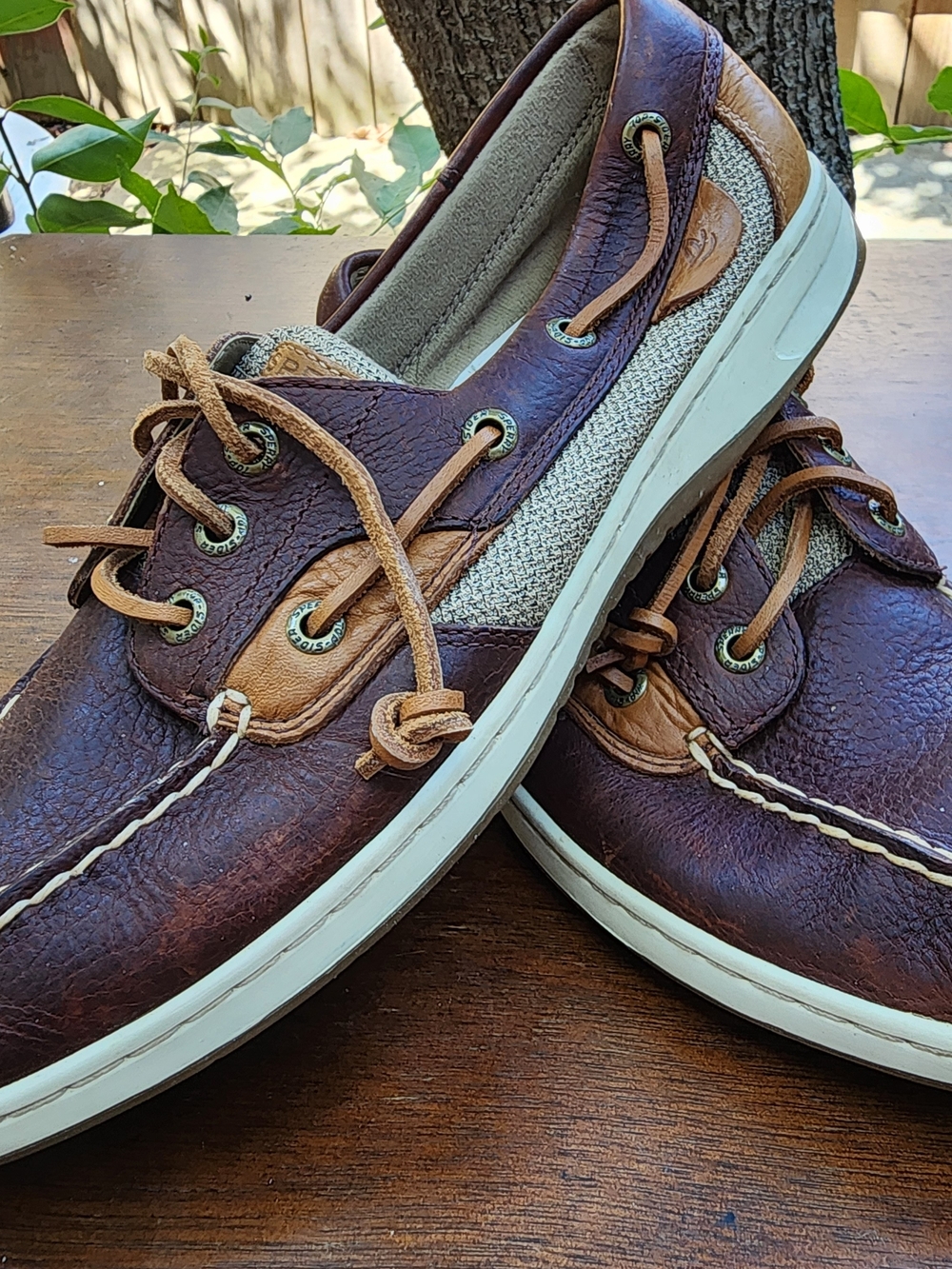 Sperry Top-Sider Ivyfish Brown Leather Boat Shoes Women's Size [9.5]